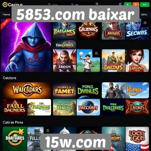 Comparativo de jogos disponíveis no 5853.com